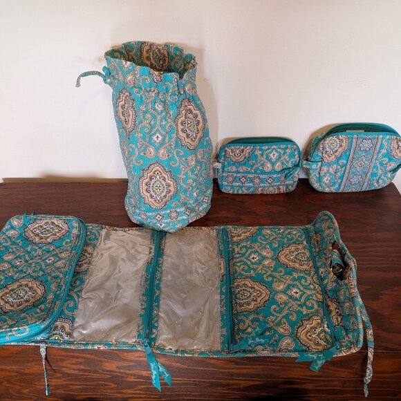 VERA BRADLEY Totally Turq 2010 Set of 5 Bags - Picture 2 of 16